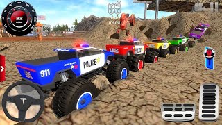 Juegos De Carros Police Monster Truck Impossible Driver Car Extreme Racing For Android Mud Gameplay screenshot 1