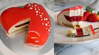Strawberry and vanilla mousse cake with mirror glaze | entremet
dessert a delicious insert madeleine base an ea...