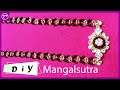 How to Make Mangalsutra Chain at Home|Seed Beads Mangalsutra|Black Beads Chain Making Tutorial