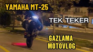 Yamaha Mt-25 Tek Teker Yaptim Jant Kirildi Motovlog