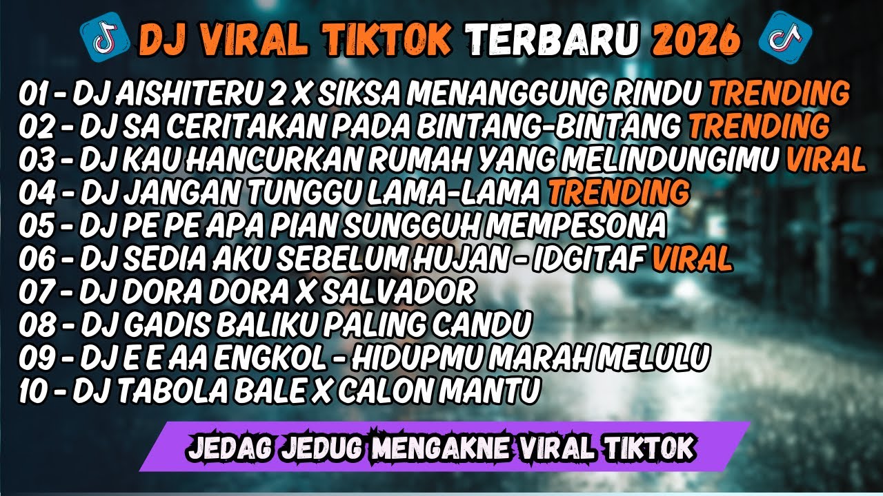 Dj Tiktok Terbaru 2026 🎵Dj Aishiteru Siksa Menanggung Rindu 🔥Dj Sa Ceritakan Pada Bintang-Bintang
