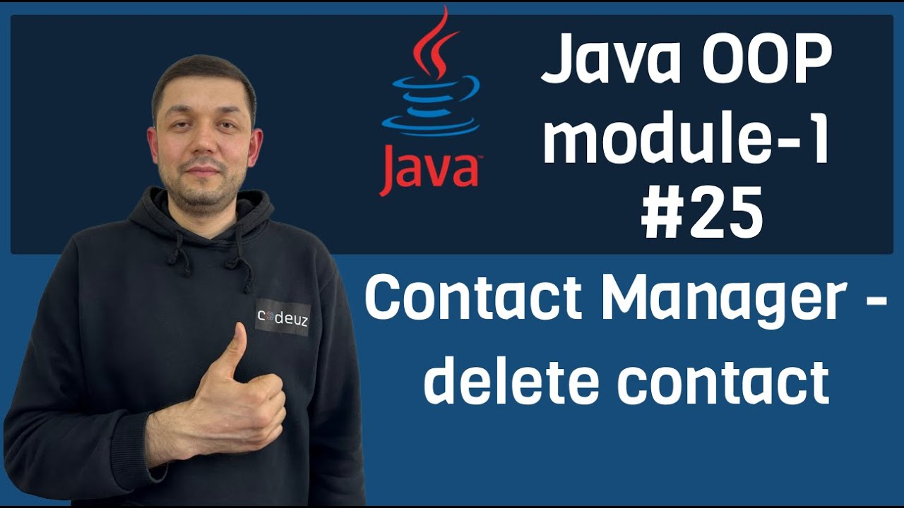 #25 Java OOP module 1 - Delete contact - YouTube