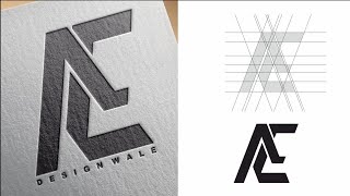 How to make AE Logo design in Corel Draw x7  || Best logo design ideas || By Design wale