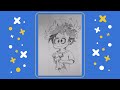Animated character drawing  quick drawing  piccassia
