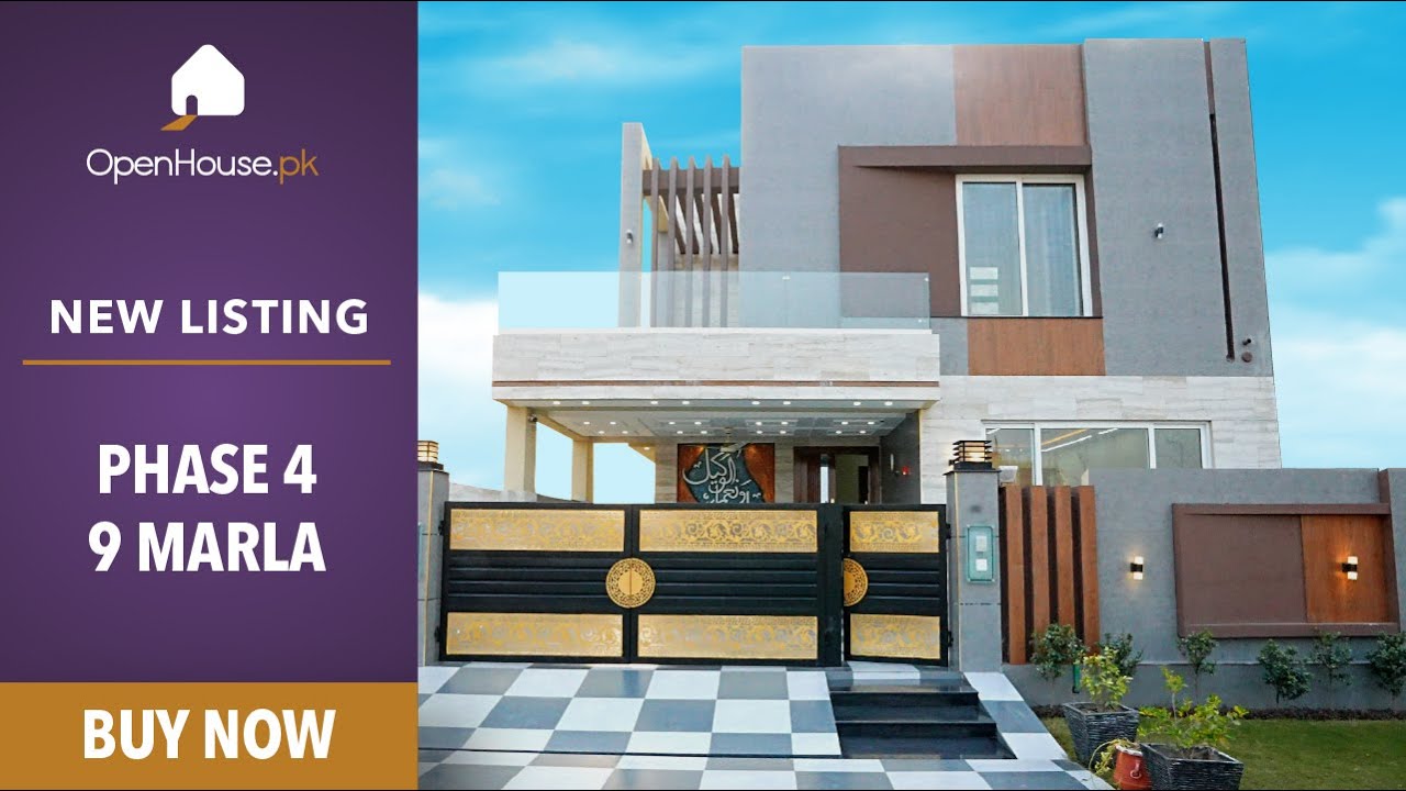 9 Marla Modern Luxury Home in DHA Phase 4, Lahore | Full House Tour with Cinematic Shots 4k