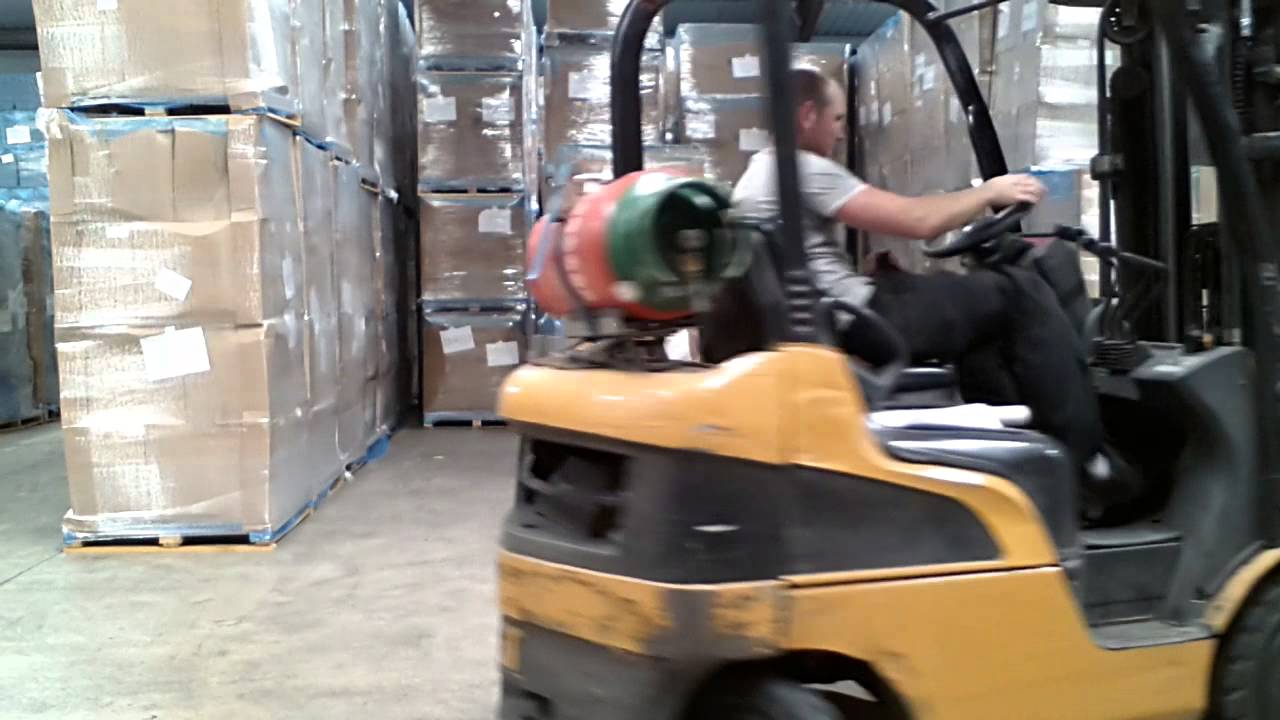 Spinning and jumping forklift YouTube