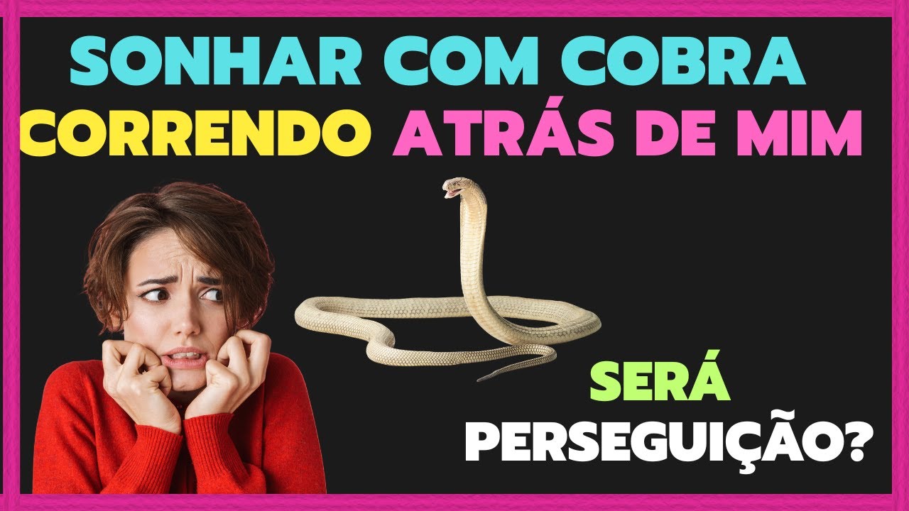 SONHAR COM COBRA CORRENDO ATRÁS DE MIM - SERÁ PERSEGUIÇÃO? - YouTube
