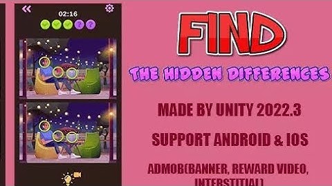 find the differences unity source code - unity project - unity game