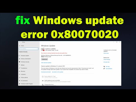 How to fix Windows update error 0x80070020 windows 11 or 10