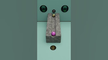 Simple rolling ball animation in Blender 3.5.  Oddly Satisfying