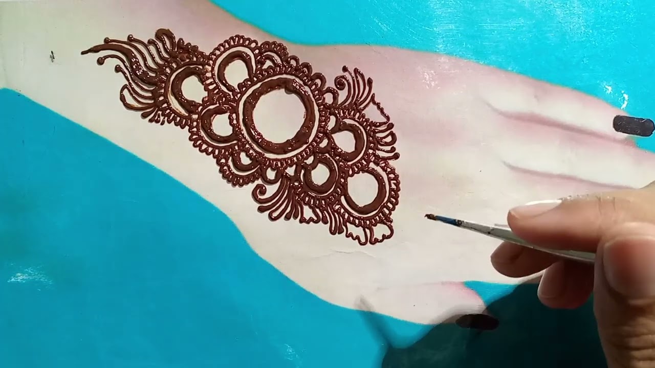 simple easy mehndi design for back hand || mehndi design full hand || easy trick mehndi design