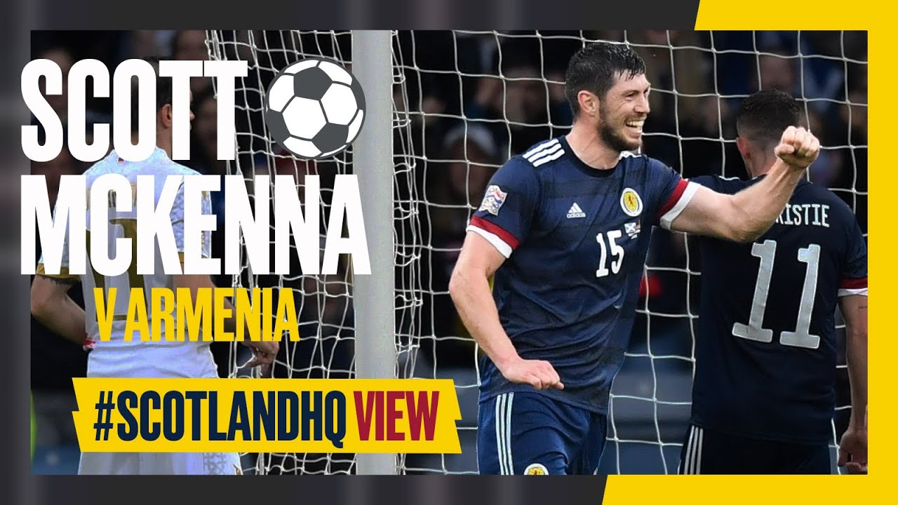 Scott McKenna powers in a header for first Scotland goal | Scotland 2-0 Armenia | 