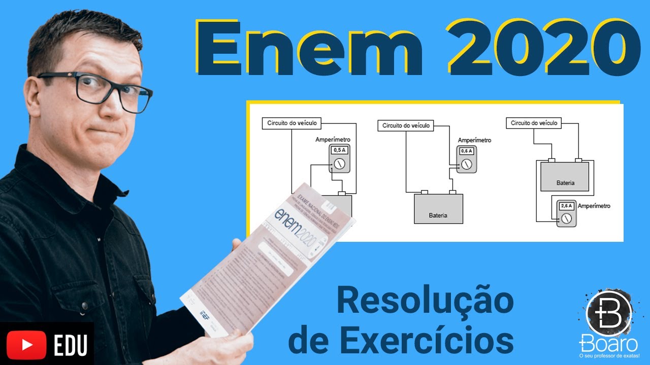 ENEM 2020 - RESOLUÇÃO dos EXERCÍCIOS - Uma pessoa percebe que a bateria ...