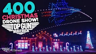 EPIC Top Gun Maverick Home Christmas Show! | 400 Drones | Sky Elements Drones [4K]