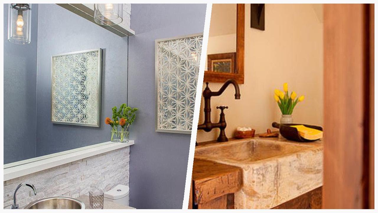 75 Powder Room With Limestone Countertops And Recycled Glass Countertops Design Ideas You'll Love 🔴