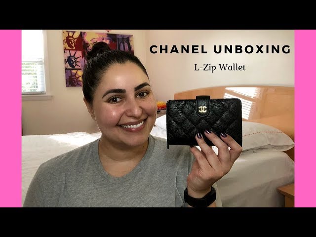 Chanel L-Zip CC Leather Pocket Wallet