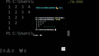 How to make pattern in c language #coding #c #cprogramming #cpatterns