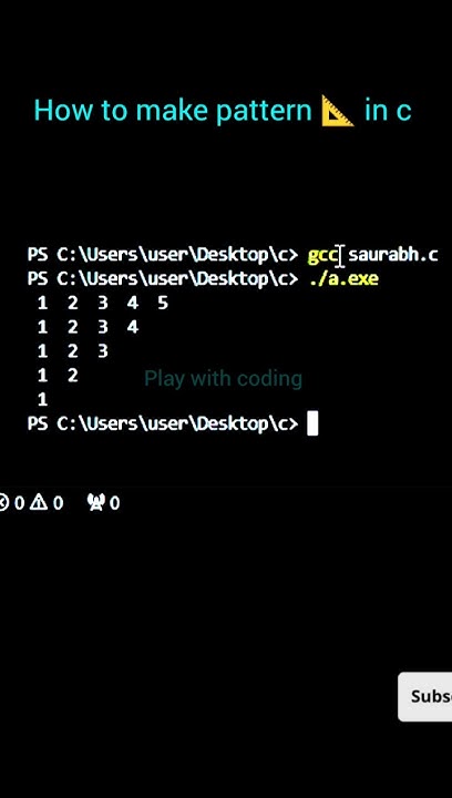 How to make pattern in c language #coding #c #cprogramming #cpatterns ...