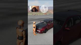 BeamNg Drive Манекен Vs Subaru на 200 Что будет