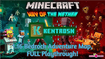 Completing "Way of the Nether" Bedrock Adventure Map by Razzleberries! Minecraft 1.16 Update