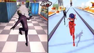 Miraculous Ladybug e Chat Noir 🐞  It’s time to battle, run & jump: HAWK MOTH Against LADY BUG! screenshot 1