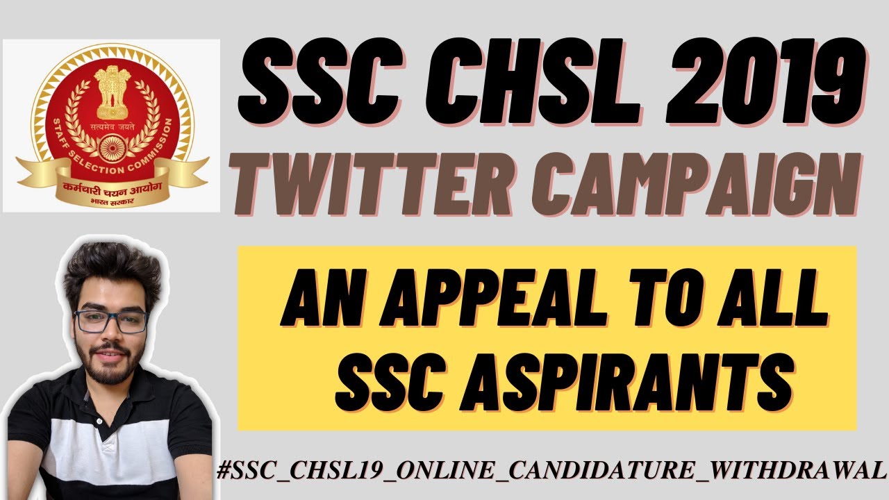 SSC CHSL 2019 Twitter Campaign Special Thanks to 