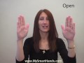 open - ASL sign for open