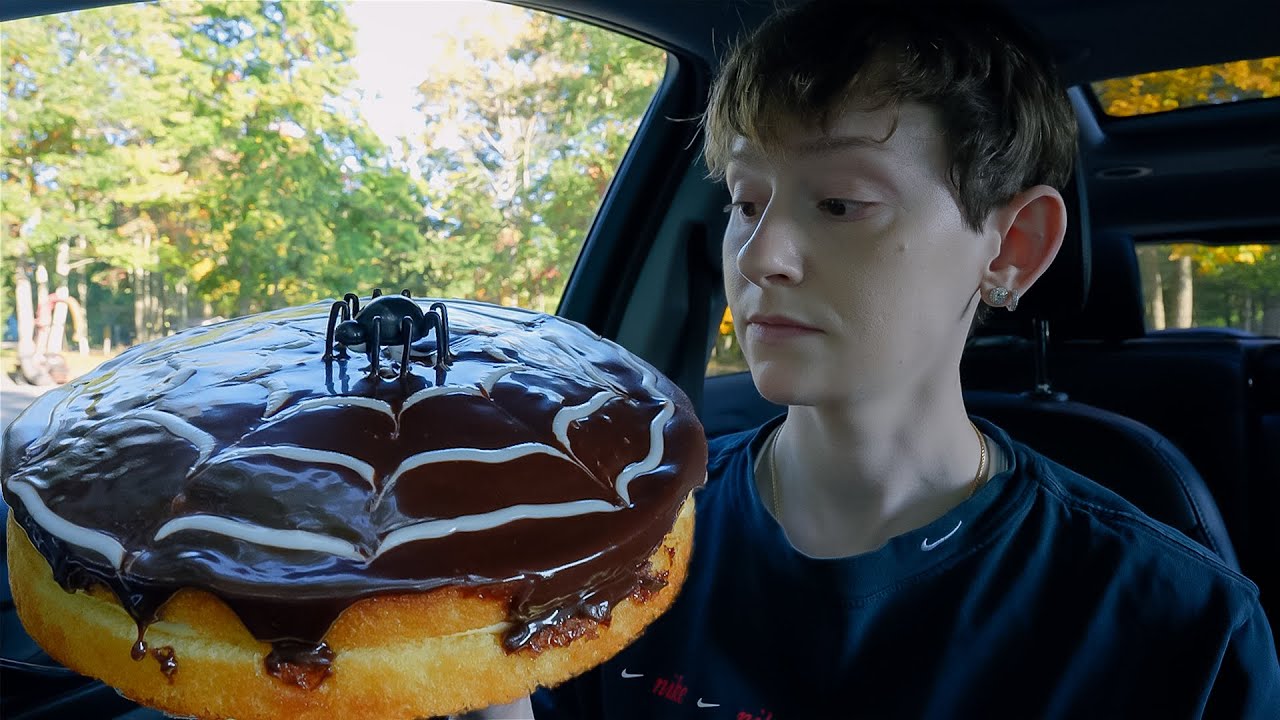 ASMR Boston Cream Cake Dessert Mukbang [No Talking]