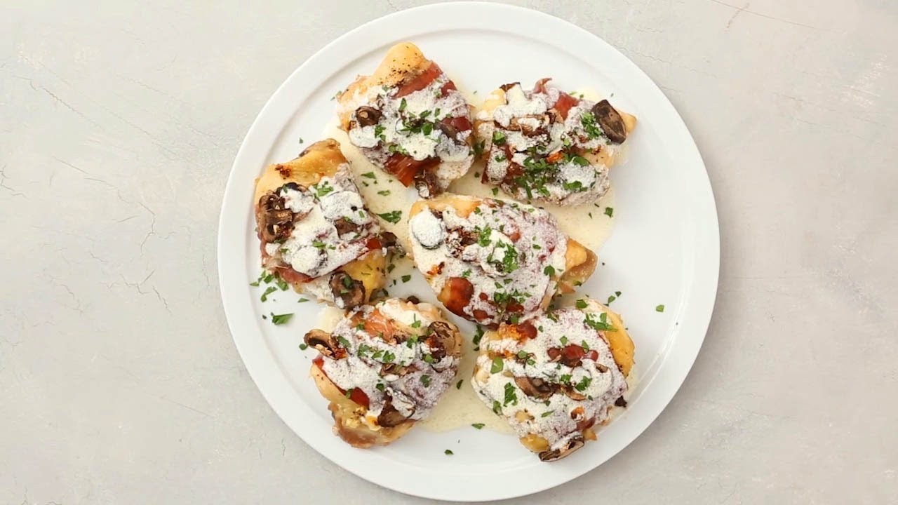 Poulet enrobé de prosciutto, champignons et sauce crémeuse YouTube
