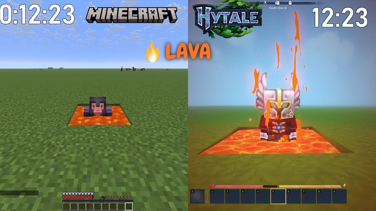 Does Lava Kill You Faster In Minecraft or Hytale!?