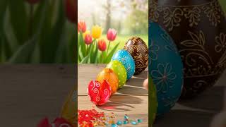 🥚🥚Easter Egg Domino Effect!  🥚Satisfying Spring Cascade🌈✨