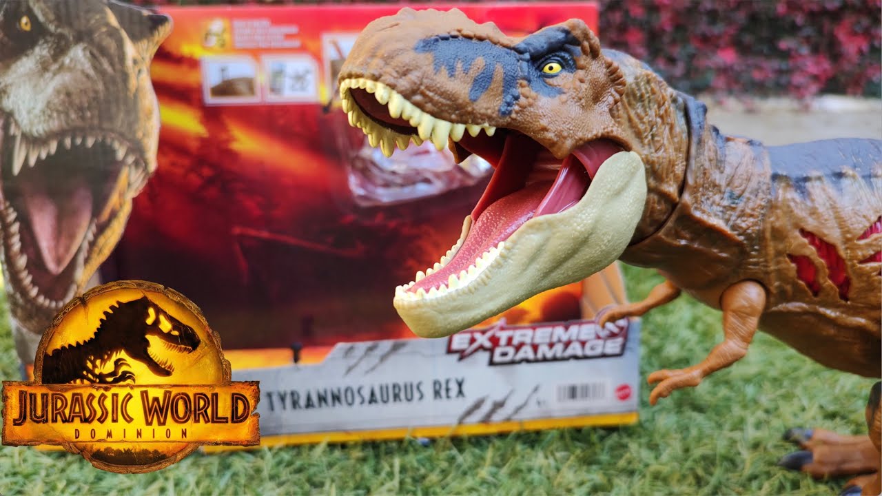 Dinossauro T-Rex Jurassic World Dominion Dano Extremo Mattel HGC19