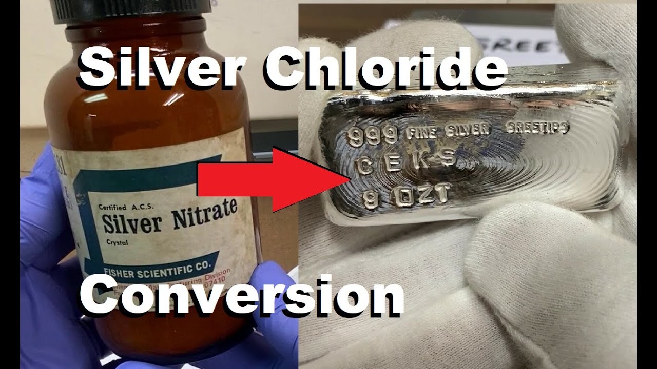 Silver nitrate to pure silver bar with lye and sugar youtube