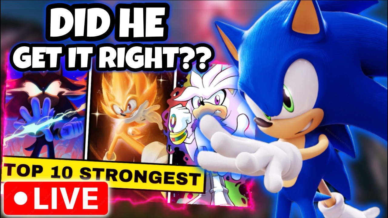 Watching The Top 10 STRONGEST Sonic Characters By Tyrecordlol