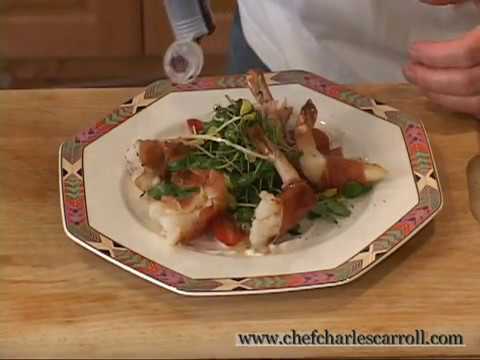 Horseradish Stuffed Prosciutto Wrapped Shrimp