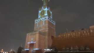 Five minutes before the New Year on Red Square in Moscow.