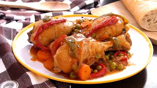 Portuguese Chicken  a recipe for Stewed Chicken ✅