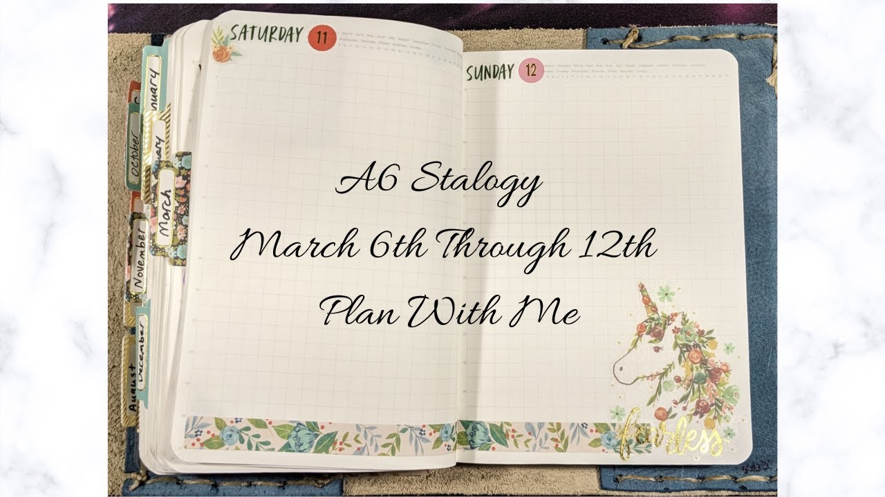 A6 Stalogy March 6th Through 12th Plan With Me - YouTube
