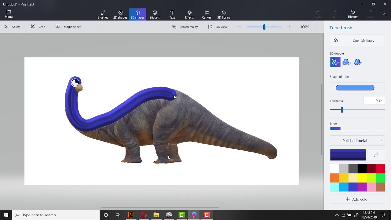 How To Create 3d Design Using Paint 3d Apps Youtube