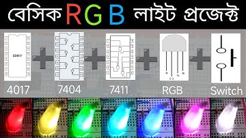 Basic RGB LED Project || cd4017 project || Logic Gate Project