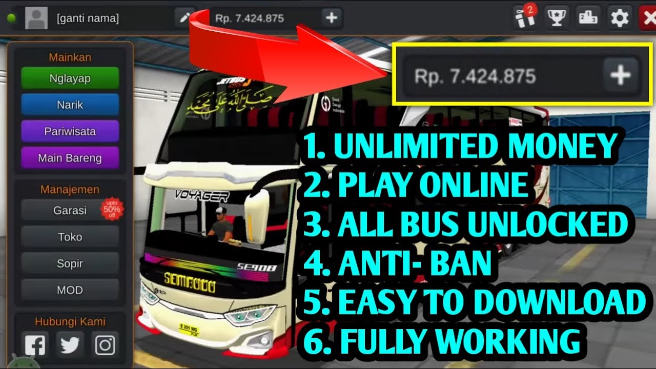 Bus Simulator Indonesia v3.7.1 Apk Mod Dinheiro Infinito - W Top Games