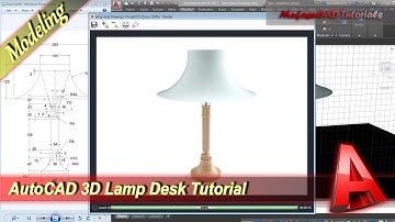 Autocad 3D Modeling Lamp Desk Design Tutorial Practice Exercise 47
