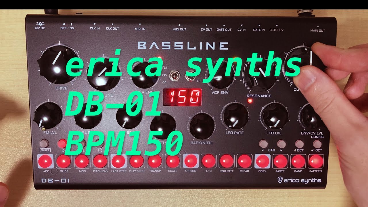 erica synths BASS LINE DB-01 // unique sound & sequencer JAM (Firmware 1.07) how to play