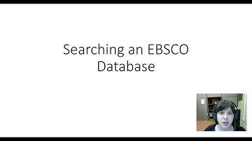 Searching an EBSCO Database