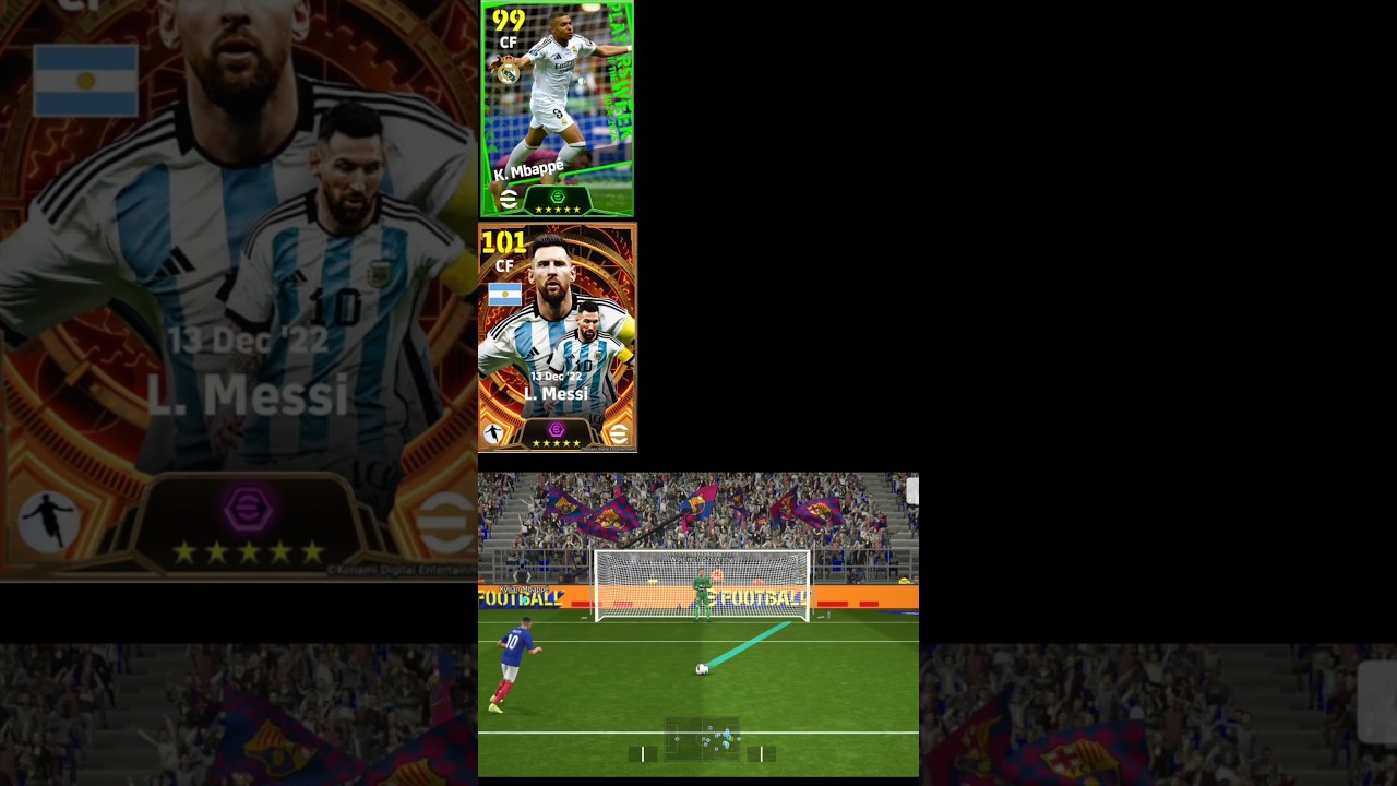 Mbappe vs Messi penalty challenge