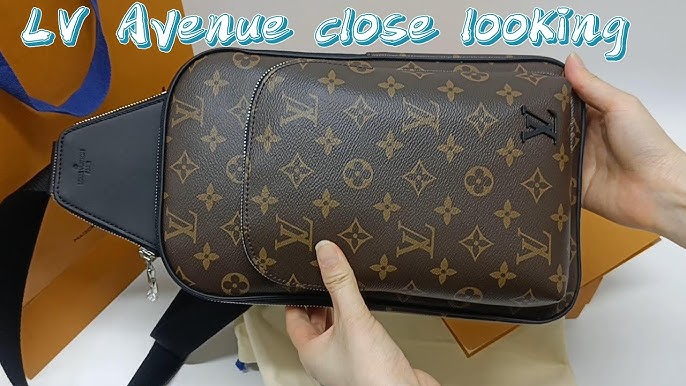 Unboxing Louis Vuitton Avenue Sling Bag Monogram Macassar canvas