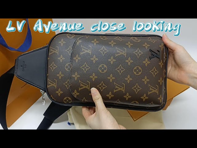 Authentic LOUIS VUITTON Monogram Macassar Avenue sling bag M46327 Shoulder  ba