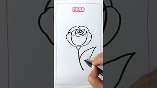 cara menggambar bunga mawar mudah how to draw rose flower easy #caramenggambar #easydrawing