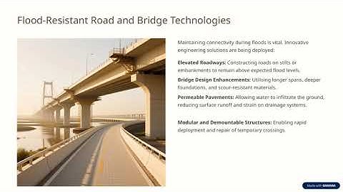 Flood Resistance Road and bridge Technologies 