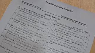 Pakistan Studies 12 Annual Paper 2026 | Federal Board
